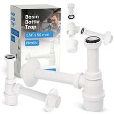 Flaschen-Geruchsverschluss 1 1/4" x 50 mm Siphon Waschbecken für Waschtisch