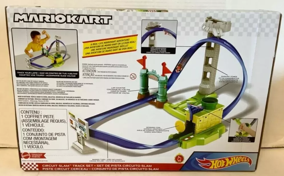 Hot Wheels MarioKart Circuit Slam Track Set HGK59 - Best Buy