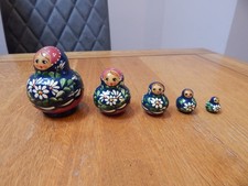 Russian Nesting Dolls Matryoshka 5 Dolls Set Signed