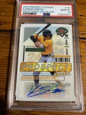 2024 Panini Prospect Edition Konnor Griffin #133 RC Rookie Auto Silver PSA 10