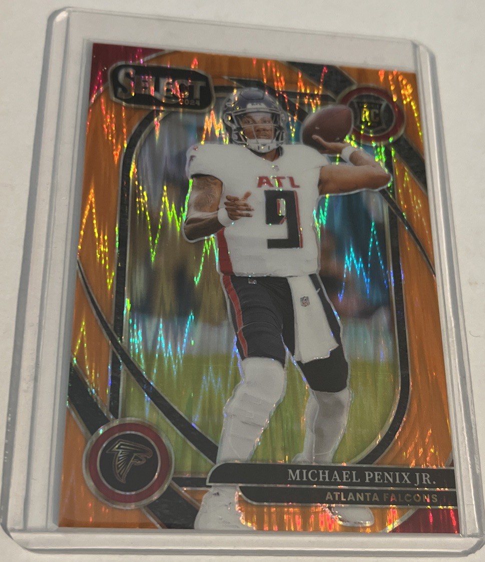 2024 Panini Select - Club Level Michael Penix Jr. #235 Orange Prizm Shock /399