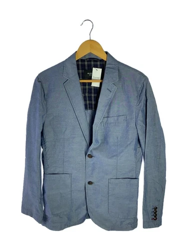 Giacca BURBERRY BLACK LABEL M BLU D1F62 162 24 cotone blu dal Giappone _660