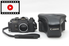 Late Model MINT  w/ Case Canon F-1 SLR Film Camera Black Body From JAPAN