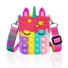 Civan Small Pop Purse,Unicorn Pop Purse for Girl Boy and Women Pop Bag with U...