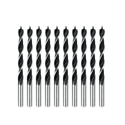 10 PCS 3/16 Inch Brad Point Drill Bit Set Double Flute Hardwood Plastic