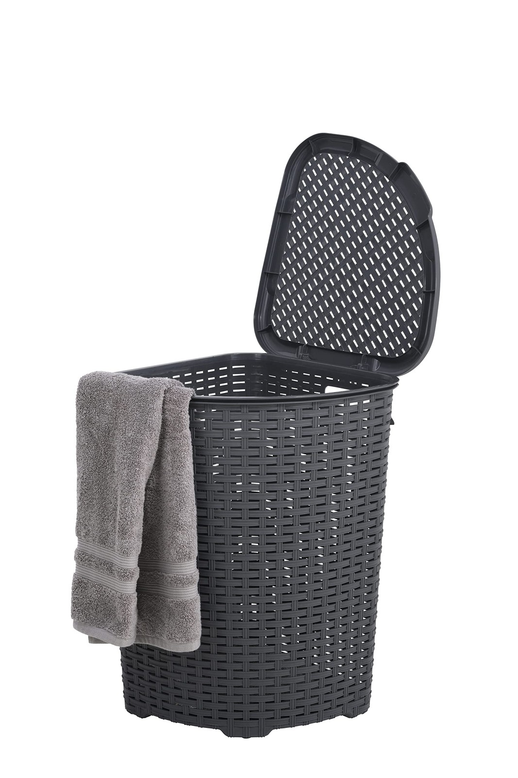 With Lid, Curved Designed Laundry Basket, Triangle