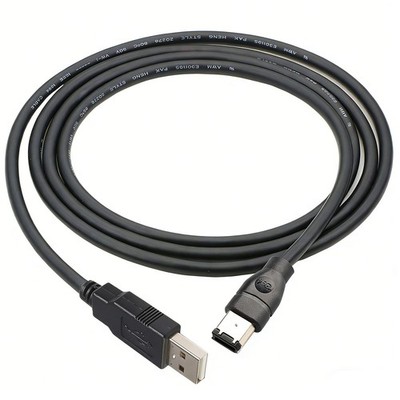 Firewire to USB Adapter Cable 6-Pin IEEE 1394 Male to USB 2.0 Male Converter ...