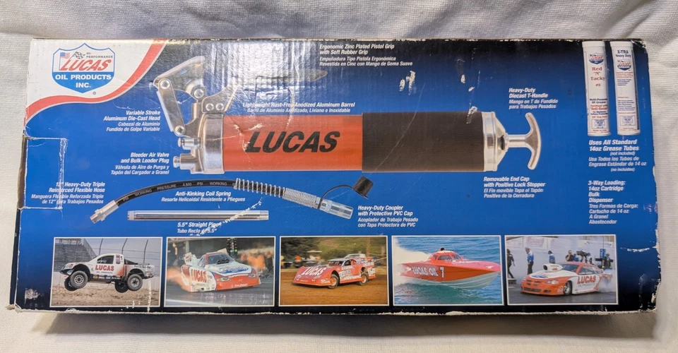 Lucas oil products inc. X-tra 重型手枪握把油枪(项目 # L338) — 第 3/4 张图片