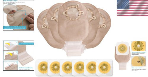 Bolsas de colostomía con barreras 21 piezas - Bolsas drenables de dos piezas fáciles de usar - Imagen 2 de 9