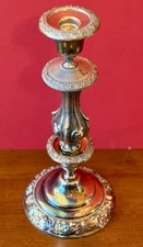 Vintage Sheridan Silver Plate Large Candlestick 10 Inches Rococo Style