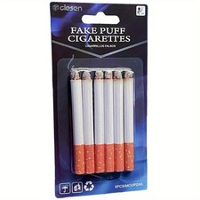 CLESEN Fake Cigarettes,3.25 Inch Puff Cigarettes Pack of 3.25in, White