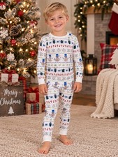 Carter  s Snowman Fair Isle Snug Fit 2pc Pajama Set Unisex Size 3T NWT