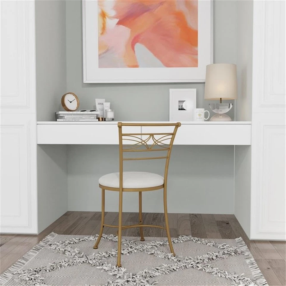 Furniture Dutton Vanity Stool, Gold - Image 4 of 4