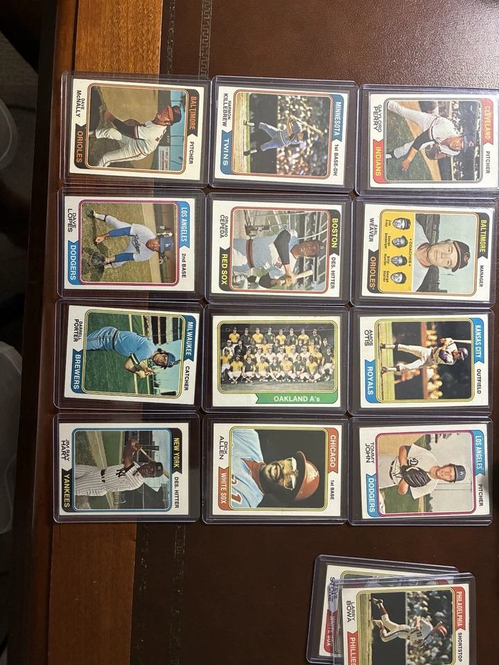 Tarjetas de béisbol 1974 Topps paréntesis 25 tarjetas, patio, All Stars, WS y estrellas menores Foto 2 de 4