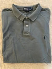 Polo Ralph Lauren Vintage The Iconic Mesh Knit Polo Shirt in Other Blue Size XL