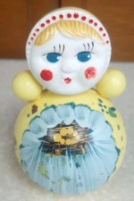 Vintage Russian Toy Doll Nevaliashka Roly Poly Soviet Memorabilia USSR H Painted