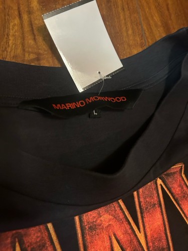 Marino Morwood KANYE WEST AOP Graphic t shirt Adult LARGE Black College Dropout - Picture 3 of 7