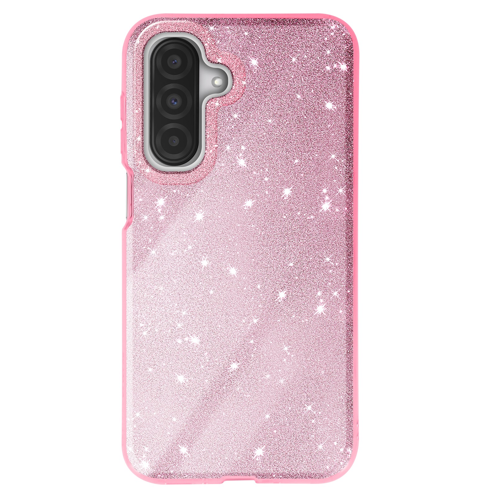 Coque antichoc Galaxy A26 étincelante avec angles renforcés rose clair