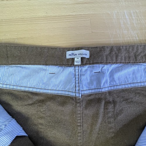 Pantalone uomo Peter Millar Crown cotone marrone flanella 5 tasche 38x32 MF22B01 - Foto 4 di 15