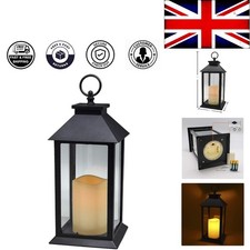 Elegant Hanging LED Lantern with Flickering Candle Light - Indoor/Outdoor Decor