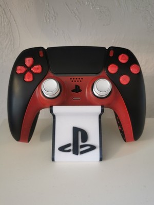 Sony DualSense PS5 Wireless Controller - Custom Red-Black +Grip  *Neu Aufgebaut*