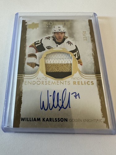 2021 exquisite collection endorsement relics patch auto william karlsson /50 - 第 3/3 張圖片