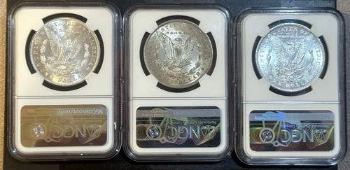 Trio Of Morgan Dollars - Picture 5 of 14