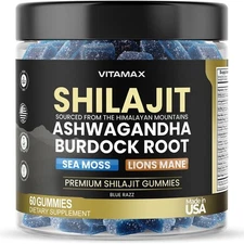 Organic Shilajit Gummies, Sea Moss, Ashwagandha, 105+ Trace Minerals – Organi...