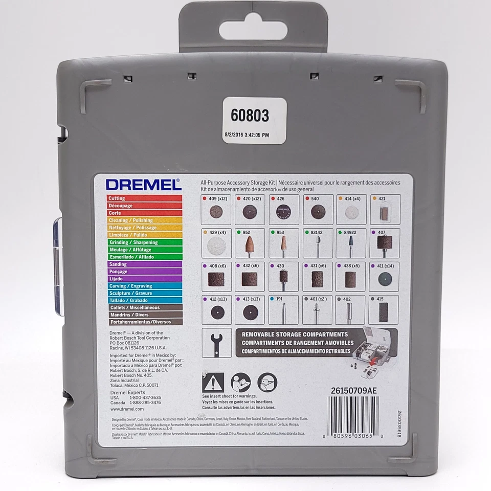 Kit de almacenamiento de accesorios DREMEL 110 PIEZAS NUEVO PRECINTADO Foto 3 de 3