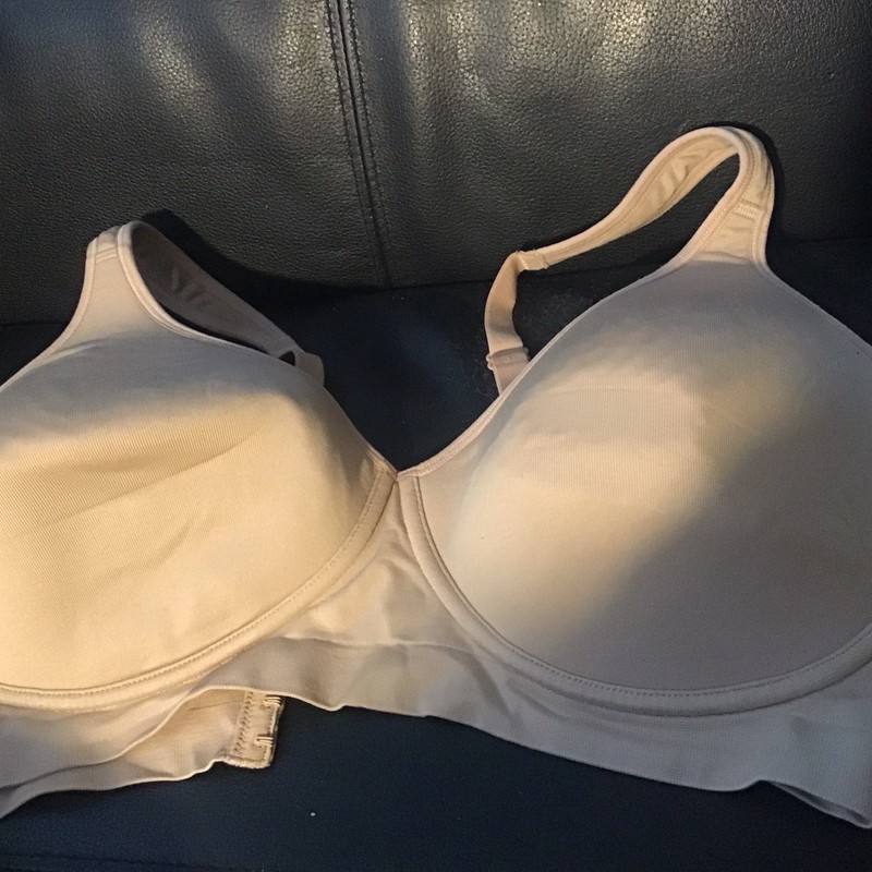 Lands's End 40D Wireless Seamless T-Shirt Bra Women's Full Coverage Beige Tan