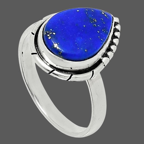 Natürlicher Lapislazuli - Afghanistan 925 Sterling Silber Ring Gr.9 Schmuck R-1151 - Bild 2 von 5