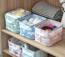 Baby Children Organizer Boxes Blue Pink Flamingo Polar Bear Collapsable Boy Girl