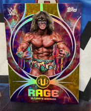 2025 Topps WWE Universe #RA-24 Ultimate Warrior Gold Stone 34/75 Rage