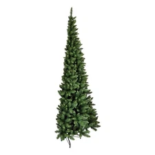 Vickerman 66" Plastic Chapel Pine Artificial Christmas Half Tree in Green