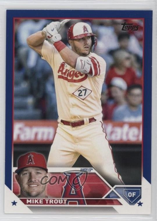 2023 Topps Series 1 Retail Royal Blue Mike Trout #27 1h4