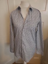 Mens Taylor Wright Size 15 Black And Green Speckled Long Sleeved Reg Shirt