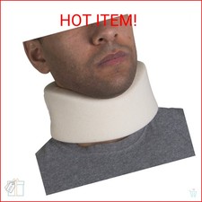 OTC Cervical Collar, Soft Contour Foam, Neck Support Brace, White Narrow 2.5" De