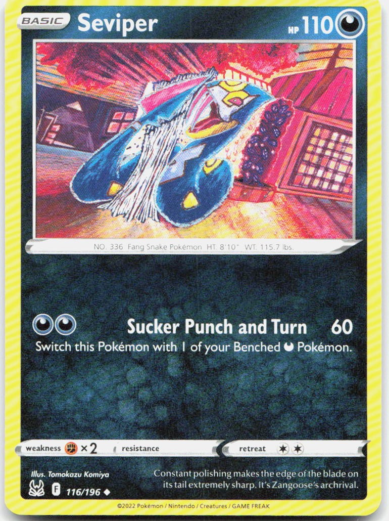 Seviper Uncommon SWSH11: Lost Origin 116/196 LP