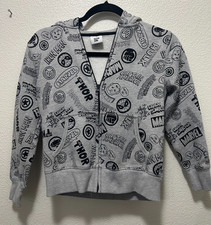 Marvel's Avengers gray and black print zip front hoodie, boy's medium