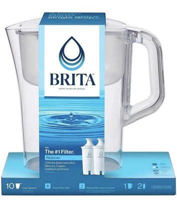 Brita Water Filter Pitcher 10 Cup with 2 Filters