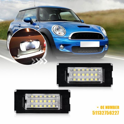 Direct White LED License Plate Lights Lamps For MINI Cooper R56 R57 R58 ...