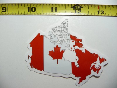CANADA SMALL STICKER DECAL MAP FLAG COUNTRY OUTLINE SILHOUETTE LAPTOP