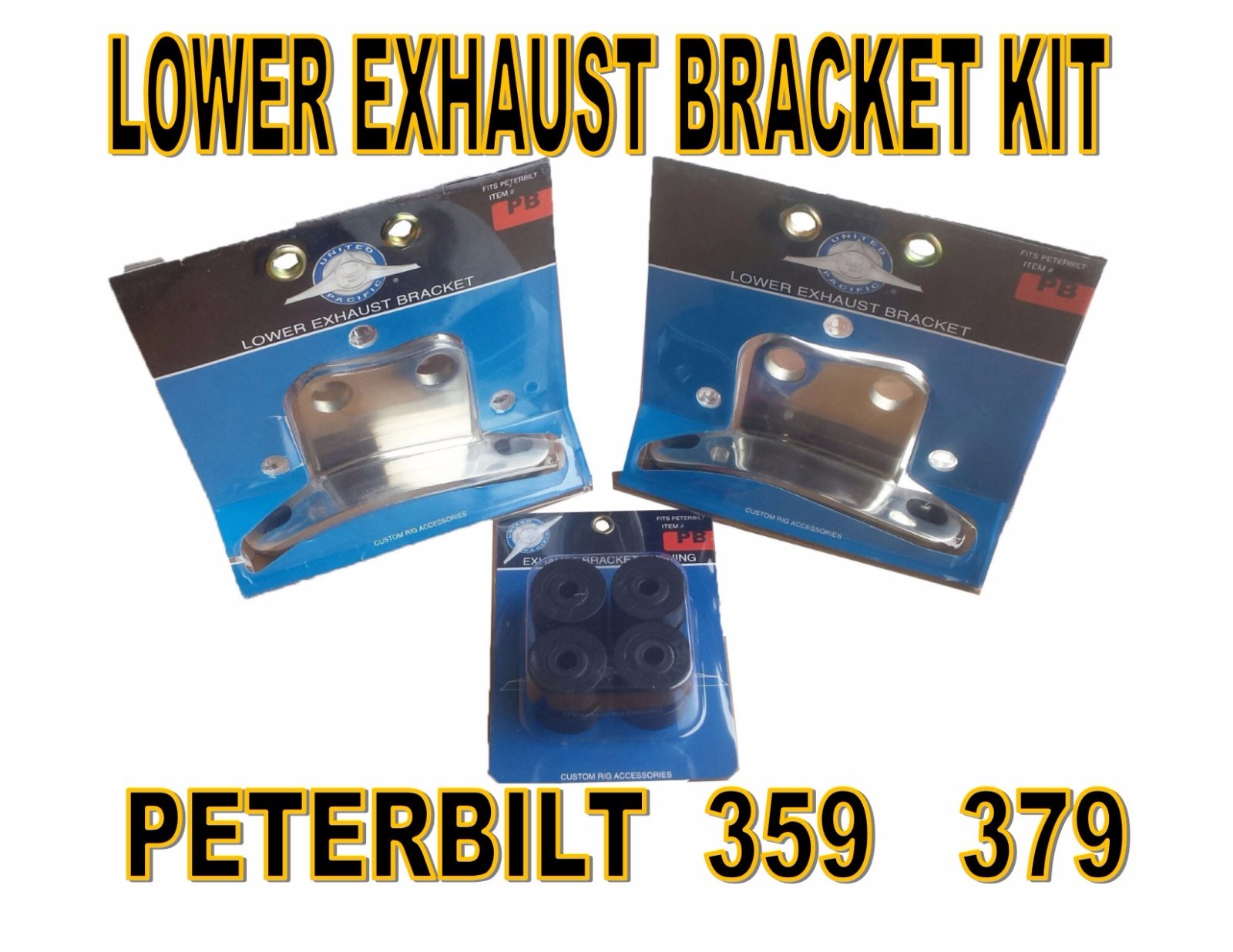 Peterbilt Stainless Steel Lower Exhaust Bracket (KIT) Peterbilt 359/