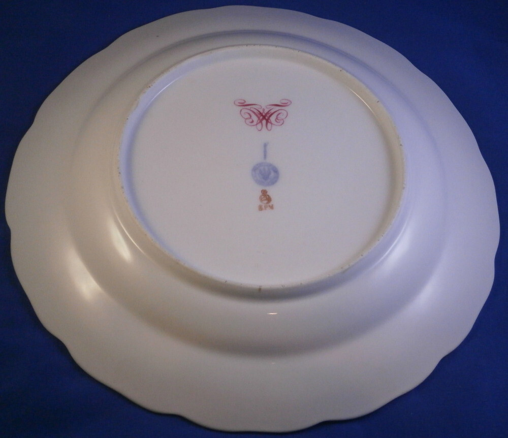 Royal 19thC KPM Berlin Porcelain Plate Kaiser Royalty Mark