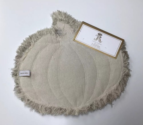 RACHEL ASHWELL PLACEMATS PUMPKINS (2) 15 INCHES 100% COTTON WOOL POLYESTER NWT - Bild 2 von 2