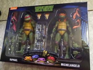 NECA TMNT Walmart 2 Pack Raphael Michelangelo Action Figures Brand New in hand 634482541265 | eBay