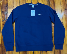 Nike Sportswear Club Fleece Men's Crewneck Navy Size Medium 611467-410 NWT