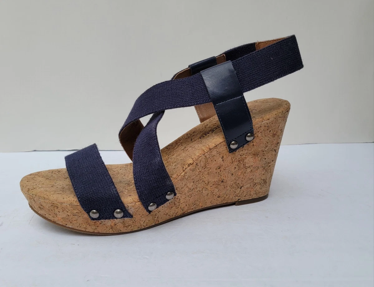 Lucky Brand Cork Wedge Fabric Upper Shoes Size 10 B eBay