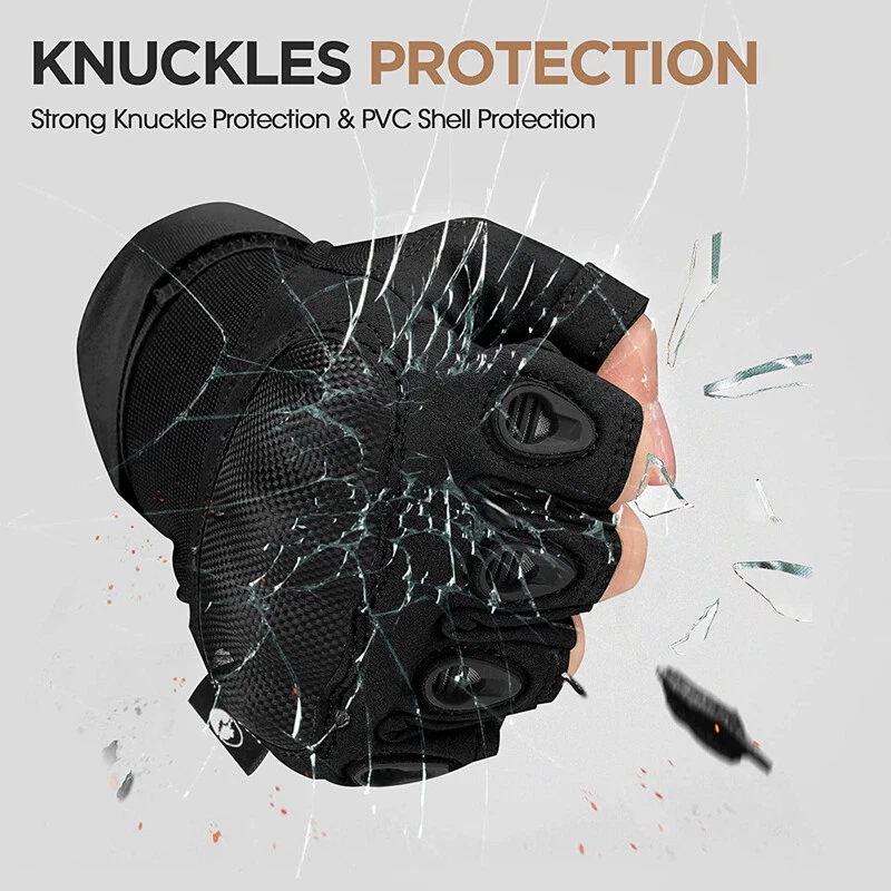 Mossy Oak M/L/XL Guantes tácticos sin dedos Guantes de combate del ejército con nudillo duro Foto 4 de 4