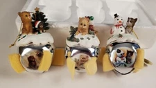 Jingle Bells (3) Ashton-Drake "Purrfect Holiday Sleigh Bell Ornament Collection"